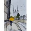 Akwarela Akwarelka Obraz pt: Amsterdam - Kościół św. Franciszka, 31 x 22,8 cm