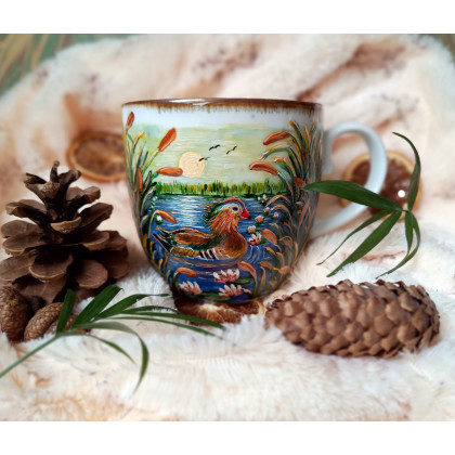 Barwny ręcznie malowany kubek Kaczuszka 480ml, Studio Paulla, naczynia
