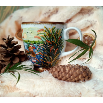 Studio Paulla - naczynia - Barwny ręcznie malowany kubek Kaczuszka 480ml foto #1