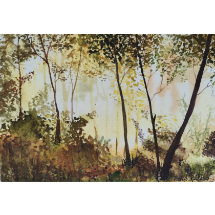Beata Rudecka - obrazy akwarela - Akwarela Akwarelka Obraz pt: Świetlisty Spokój. foto #4