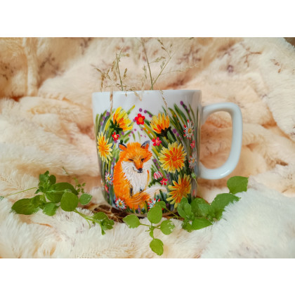 Kubek liska łąkowego ręcznie malowany kubek 270 ml., Studio Paulla, naczynia