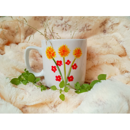 Studio Paulla - naczynia - Kubek sarenki łąkowej ręcznie malowany kubek 270 ml. foto #1