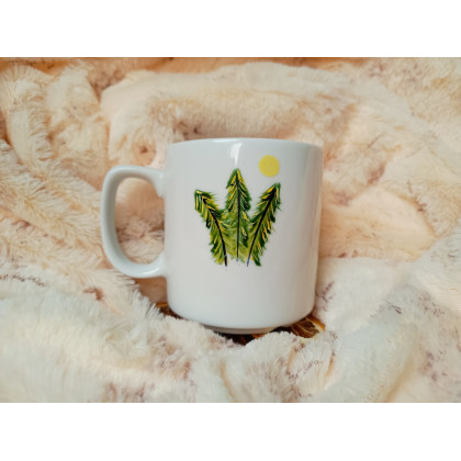 Studio Paulla - naczynia - Kubek wspinacza kubek miłośnika gór ręcznie malowany 270ml. foto #1