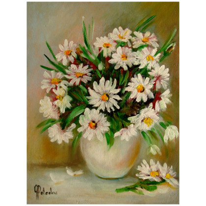 Rumianki obraz olejny 30cm-40cm, Grażyna Potocka, obrazy olejne