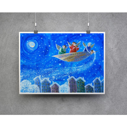 Śnieg nad miastem – Plakat, 4mara, plakaty