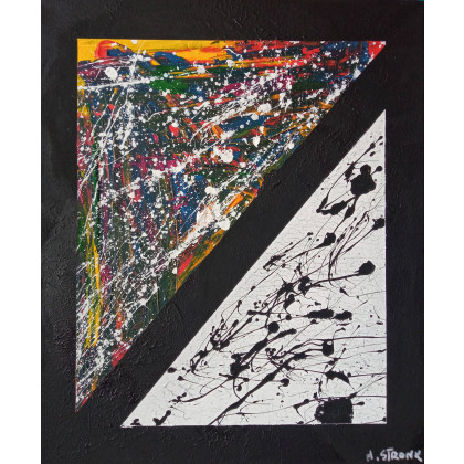 Abstract Colour or Black And White, Mateusz Stronk, obrazy akryl