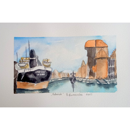 Gdańsk, Bożena Ronowska, obrazy akwarela