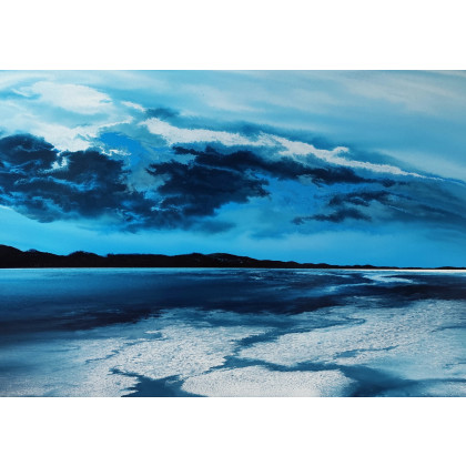 Blue landscape, Felix Guenther, obrazy akryl