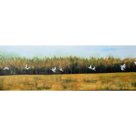 OBRAZ AKRYLOWY NA PŁÓTNIE,  120X40X2CM. PODLASKIE GRANICE