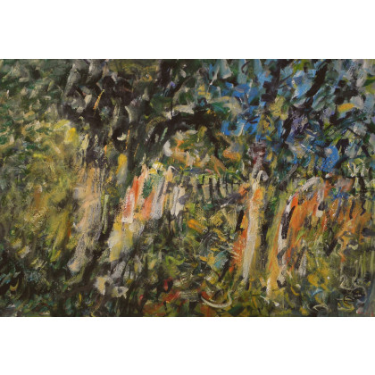 Wierzby, lato,  70x100 cm, Eryk Maler, obrazy olejne