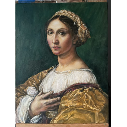 Portret kobiety w/g Rafaela., paweln, obrazy olejne