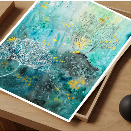 Małgorzata Domańska ART - obrazy akwarela - Akwarela A3. Rafa koralowa foto #2