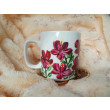 Hibiskusy ręcznie malowany kubek 270 ml.