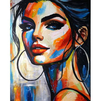 Bloom 80x100, Rafal Stach, olej + akryl