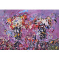 Kwiaty we fioletach, 70x100