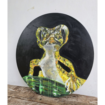 Szef na pokładzie! , 50x50x1cm, Ewa Mościszko, obrazy akryl
