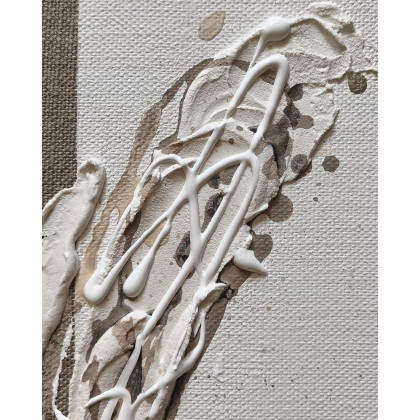 Małgorzata Kąkol - obrazy tech. mieszana - Fragmenty równoległe I 40x60 cm I Mixed media foto #2