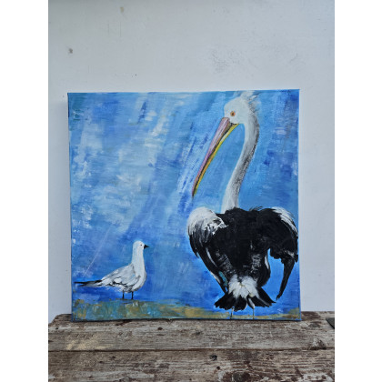 Ewa Mościszko - obrazy akryl - Nasze Randez-Vous,  obraz akrylowy na płótnie,  50x50x1cm foto #2