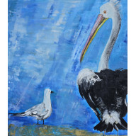 Nasze Randez-Vous,  obraz akrylowy na płótnie,  50x50x1cm
