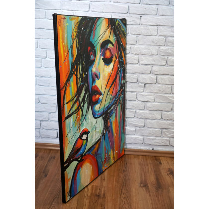 Rafal Stach - olej + akryl - Szeptanie 80x100 foto #2