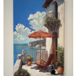 Przytulny balkon nad morzem.