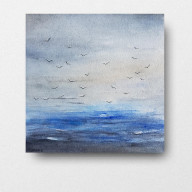 MORZE-  AKWARELA FORMATU 20/20 CM