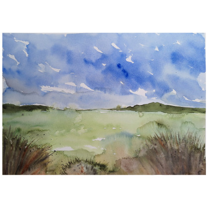 Akwarela A3. Pejzaż, Małgorzata Domańska ART, obrazy akwarela
