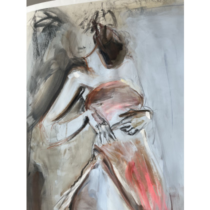 Alina Louka - obrazy tech. mieszana - Lady - 90x90 foto #3