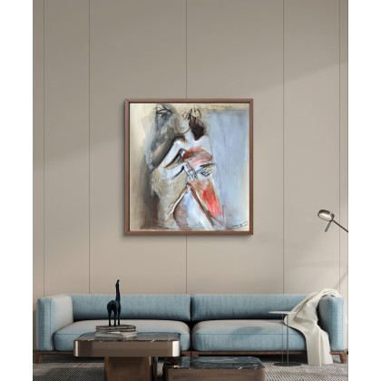 Alina Louka - obrazy tech. mieszana - Lady - 90x90 foto #5