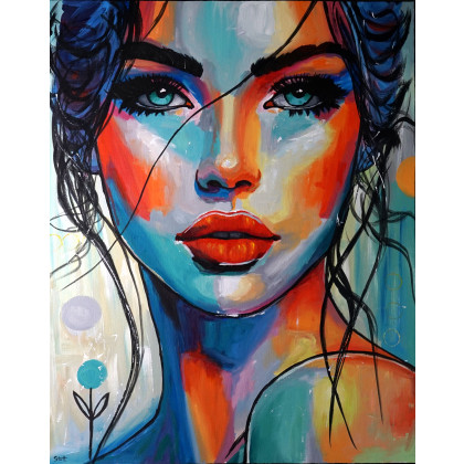 Lights Morning 80x100, Rafal Stach, olej + akryl