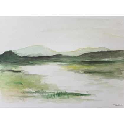 Paulina Lebida - obrazy akwarela - Pejzaż-  akwarela formatu 18/25 cm foto #1