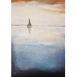 Samotna łódź   - obraz akrylowy 70/50 cm