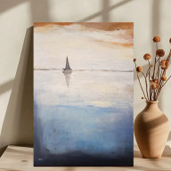 SAMOTNA ŁÓDŹ   - OBRAZ AKRYLOWY 70/50 CM