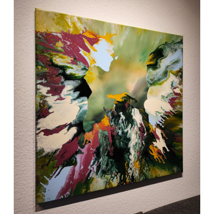 Felix Guenther - obrazy akryl - Dream shapes in a flow of color foto #1