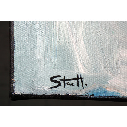 Rafal Stach - olej + akryl - Skryta w chmurach 80x100 foto #1