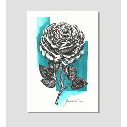 Jolanta Frankiewicz - rysunek tuszem - ,, Labirynt - Unikatowy rysunek A4 ,,. foto #1