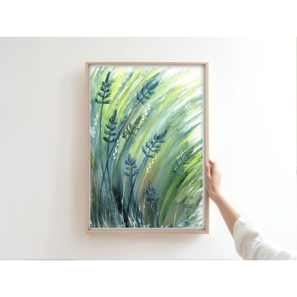Akwarela A4.  Łąka, Małgorzata Domańska ART, obrazy akwarela