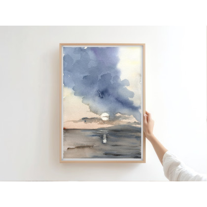 Akwarela A4.  Morze, Małgorzata Domańska ART, obrazy akwarela
