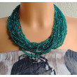 Naszyjnik Korale Szkło Emerald Zielone