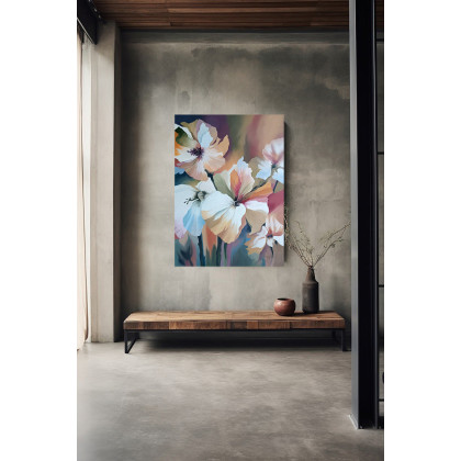 Joanna Tomczyk - obrazy olejne - Abstrakcyjny kwiatowy raj, obraz olejny 97x70 cm foto #1
