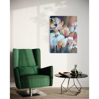 Joanna Tomczyk - obrazy olejne - Abstrakcyjny kwiatowy raj, obraz olejny 97x70 cm foto #4