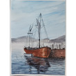 Akwarela Akwarelka Obraz pt. W Porcie 31 x 23 cm