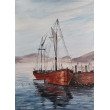 Akwarela Akwarelka Obraz pt. W Porcie 31 x 23 cm