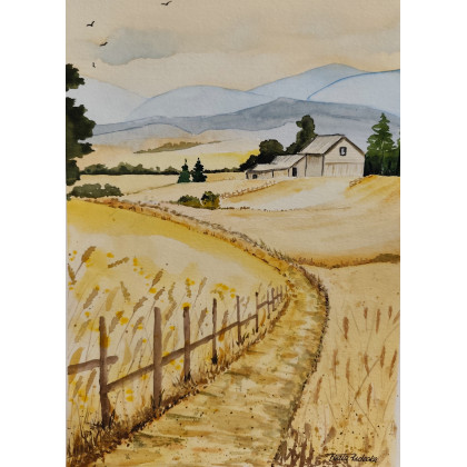 Beata Rudecka - obrazy akwarela - Akwarela Akwarelka Obraz pt. Tam, gdzie wraca serce  21 x 29,7 cm foto #2