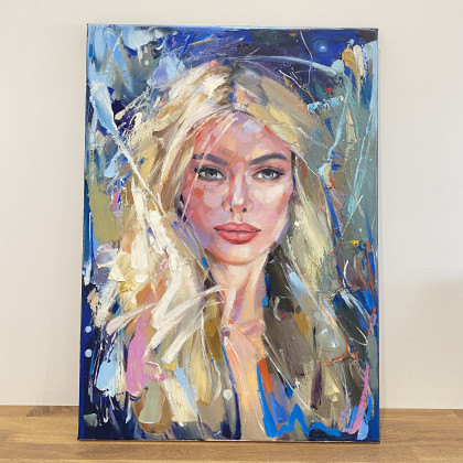 Jolanta Strzelczyk - obrazy olejne - SMUTNE OCZY foto #3