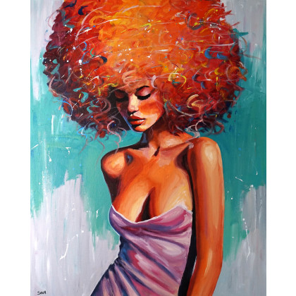 Blask po burzy 80x100, Rafal Stach, olej + akryl