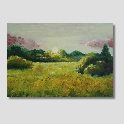 Dekoracyjny plakat z pejzażem o wymiarach 42 x 29,7 cm., Iga Płachta, plakaty