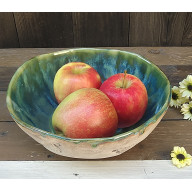 Duża ceramiczna misa- paprocie (c851)