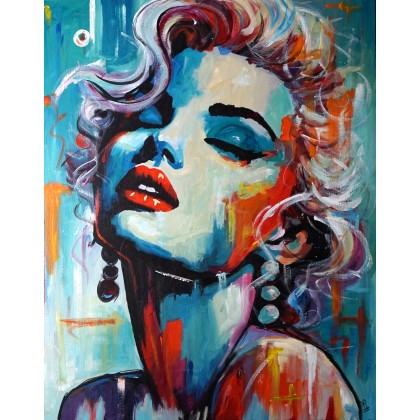 Mint Marilyn 80x100, Rafal Stach, olej + akryl