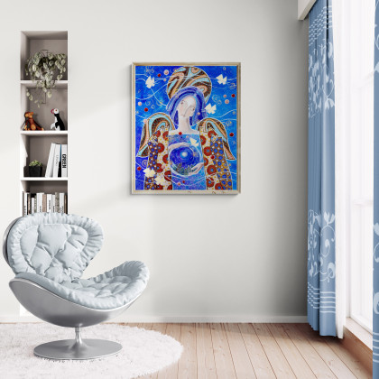 4mara - wydruki na płótnie - Bajka na dobranoc o złotych motylach – Giclee foto #1